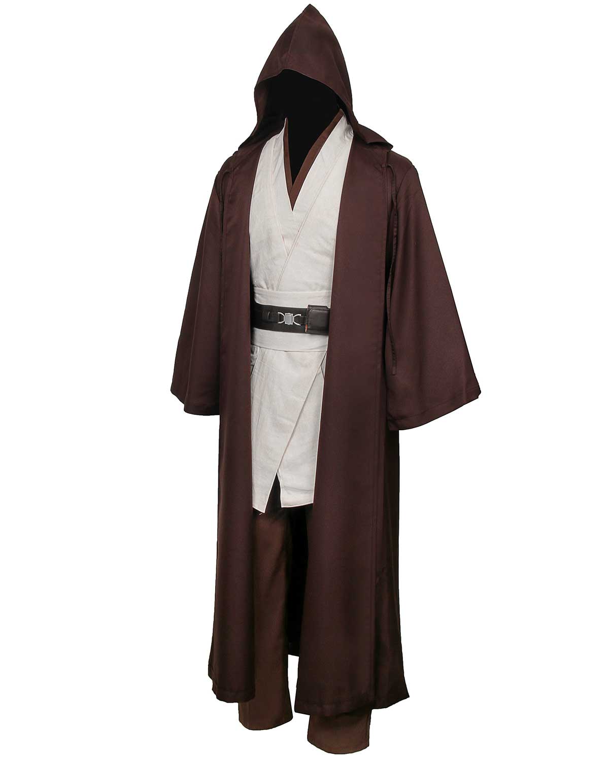 Star Wars Robe Obi Wan Kenobi Jedi Cosplay Costume Original Robes Tunic Halloween Hooded Cloak Robe Uniform Full Set