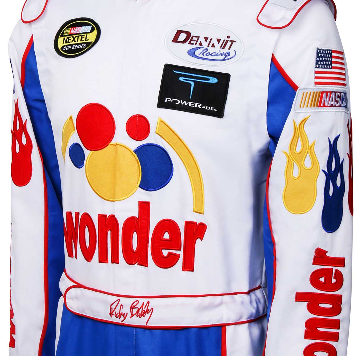 Ricky Bobby Nascar Halloween Cosplay Costume Talladega Nights The Ballad of Ricky Bobby Jumpsuit + Cap Full-Takerlama