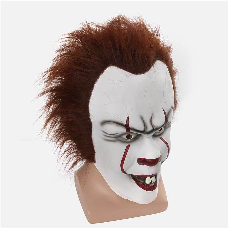 Stephen King's Halloween Cosplay Mask With Wig It Chapter 2 Pennywise Clown Props In Stock Takerlama