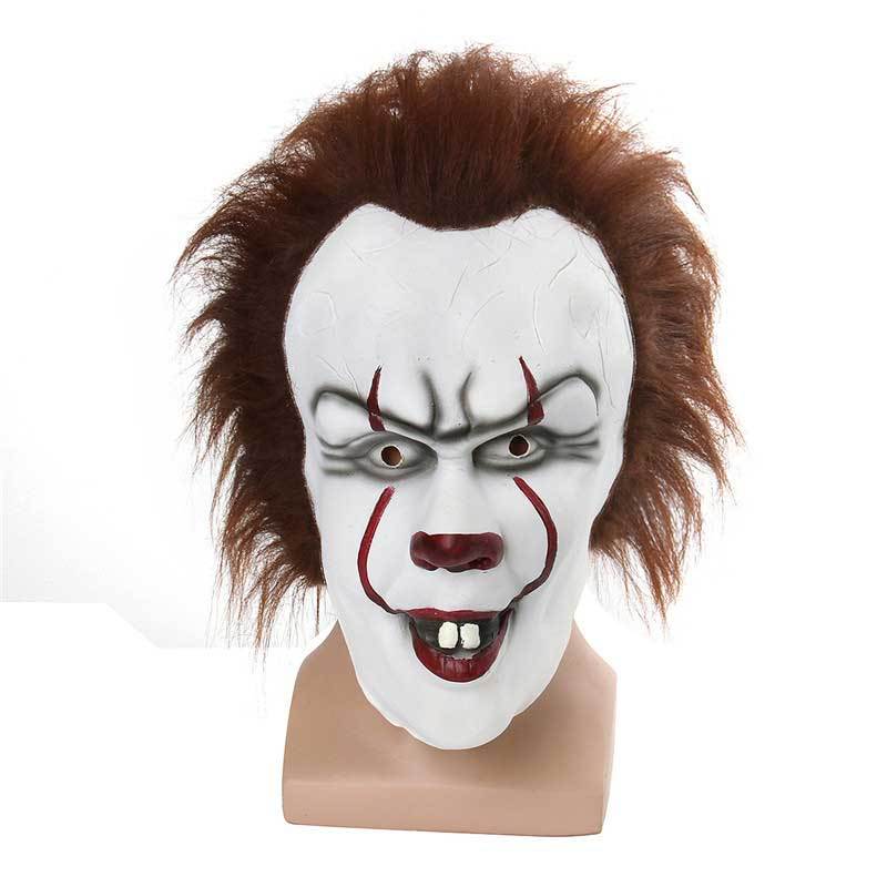 Stephen King's Halloween Cosplay Mask With Wig It Chapter 2 Pennywise Clown Props In Stock Takerlama