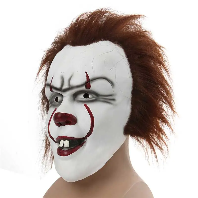 Stephen King's Halloween Cosplay Mask With Wig It Chapter 2 Pennywise Clown Props In Stock Takerlama