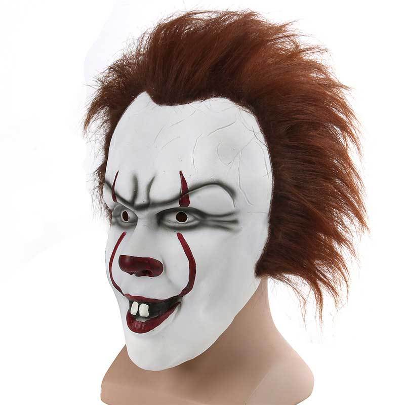 Stephen King's Halloween Cosplay Mask With Wig It Chapter 2 Pennywise Clown Props In Stock Takerlama
