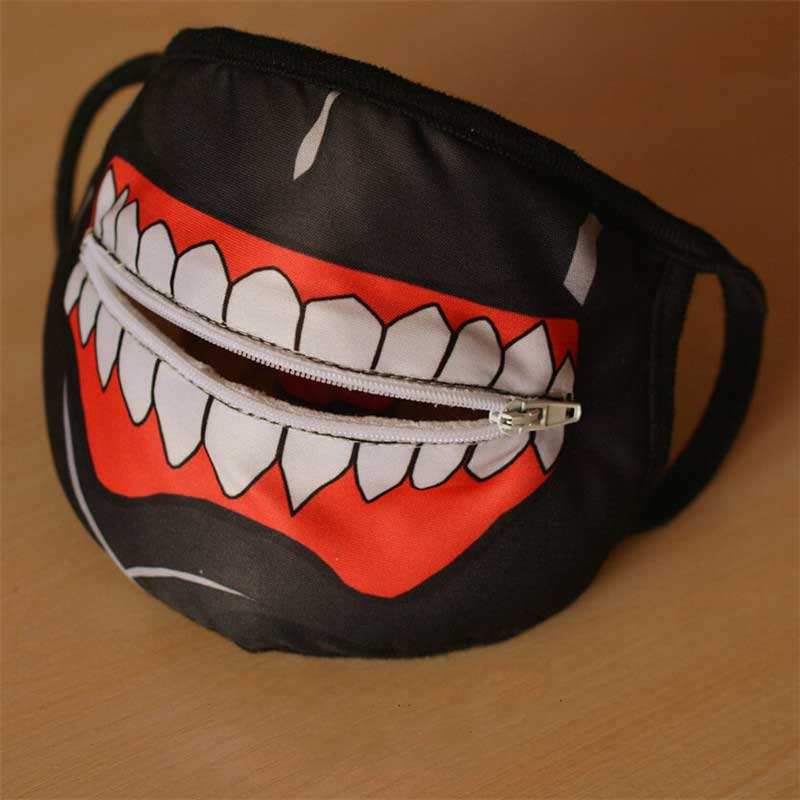 Anime Tokyo Ghoul Kaneki Ken Halloween Cosplay Face Masks Zipper Cycling Anti-Dust Replica