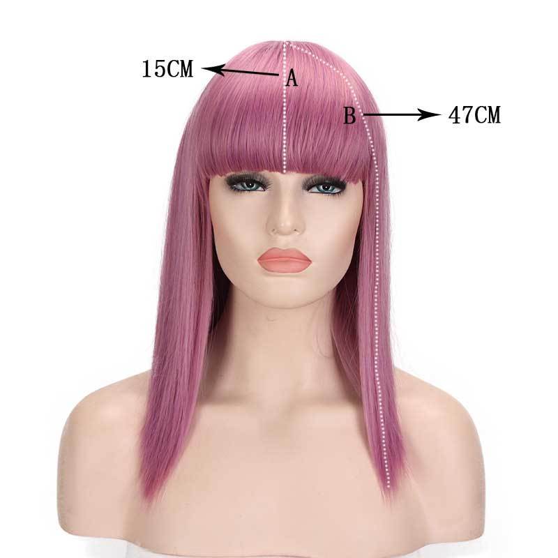 Descendants 3 Mal Cosplay Wig Purple  Hair with Cap