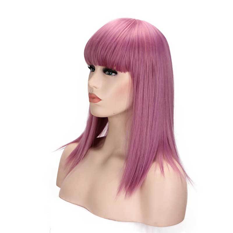 Descendants 3 Mal Cosplay Wig Purple  Hair with Cap