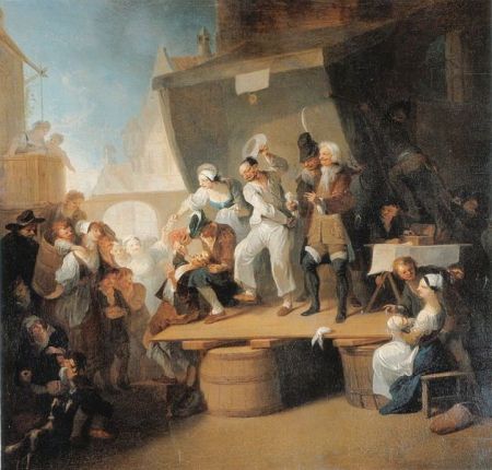 18th-century painter Franz Anton Maubert's 'Quack', depicting the scene of a barber doing surgery