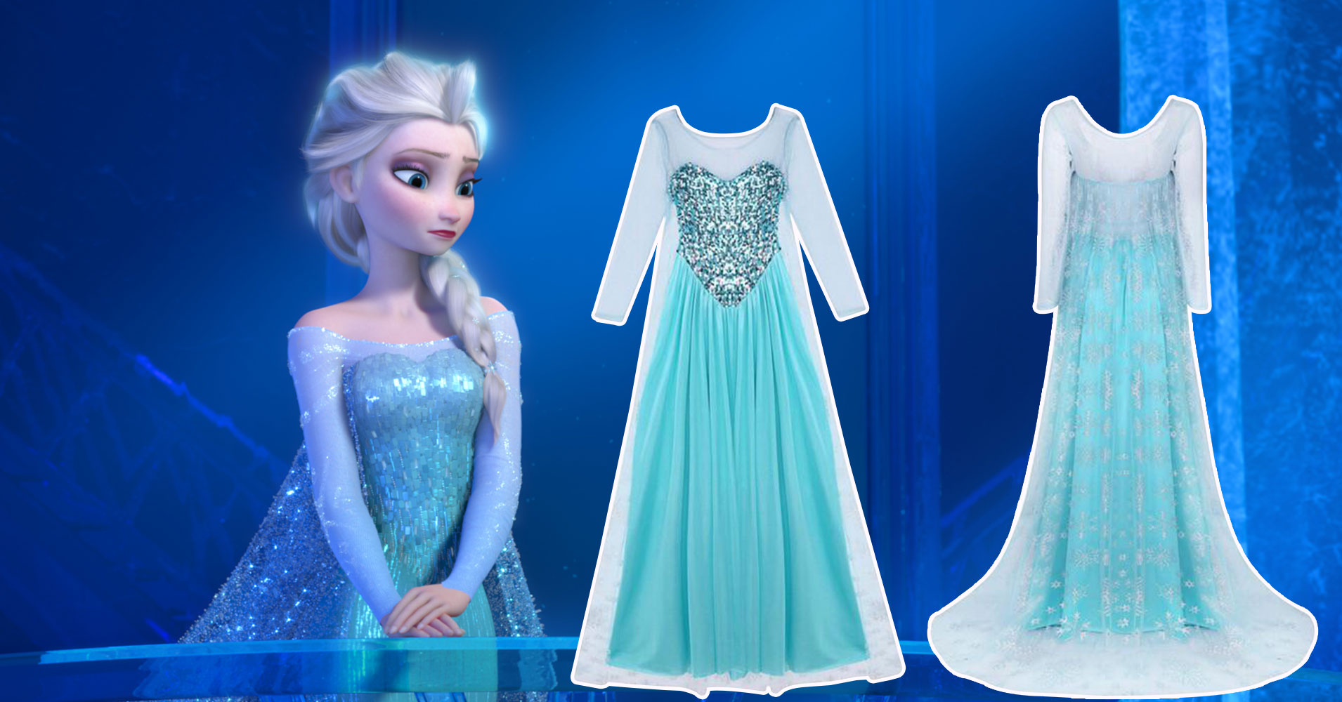 Disney Frozen 2 Princess Elsa Sparkly Party Cosplay Costume For Women
