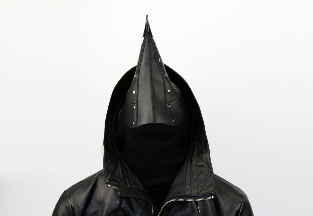 Black Faux Leather Bird Death Doctors Mask Costume Accessory Plague Doctor Mask