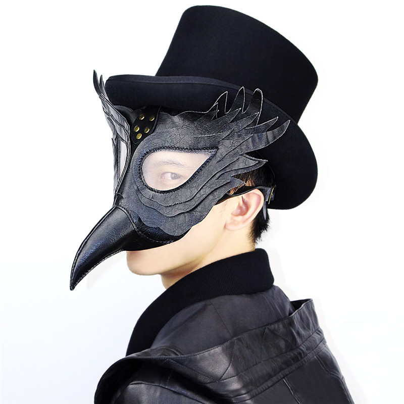 Vintage Steampunk Plague Bird Beak Doctor Masks Gothic Masquerade Ball Masks Retro Rock Punk Mask Halloween Cosplay Costume Prop