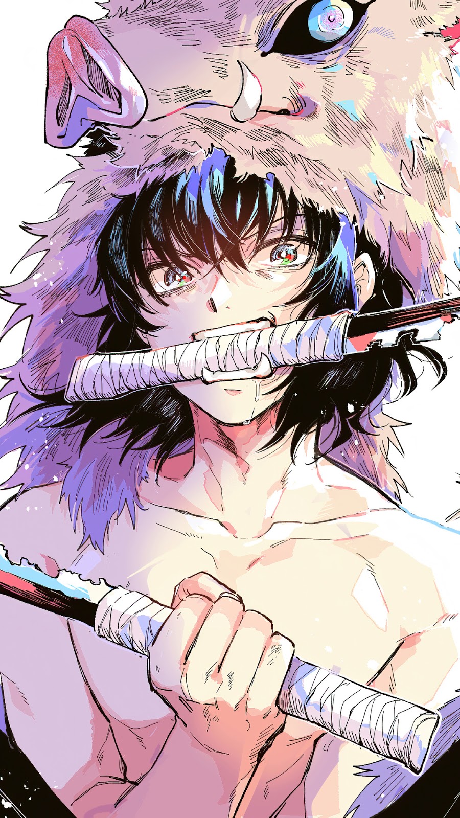 Inosuke Hashibira Kimetsu No Yaiba