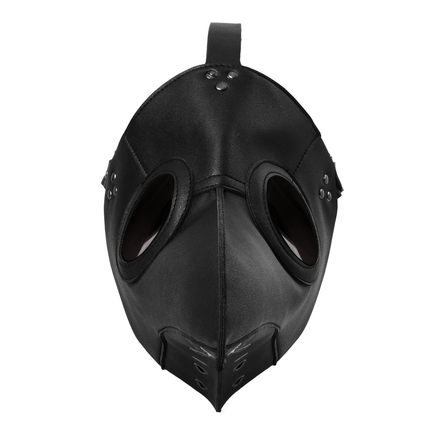 Deluxe Black Death Plague Doctor Birds Long Nose Beak Faux Leather Mask 