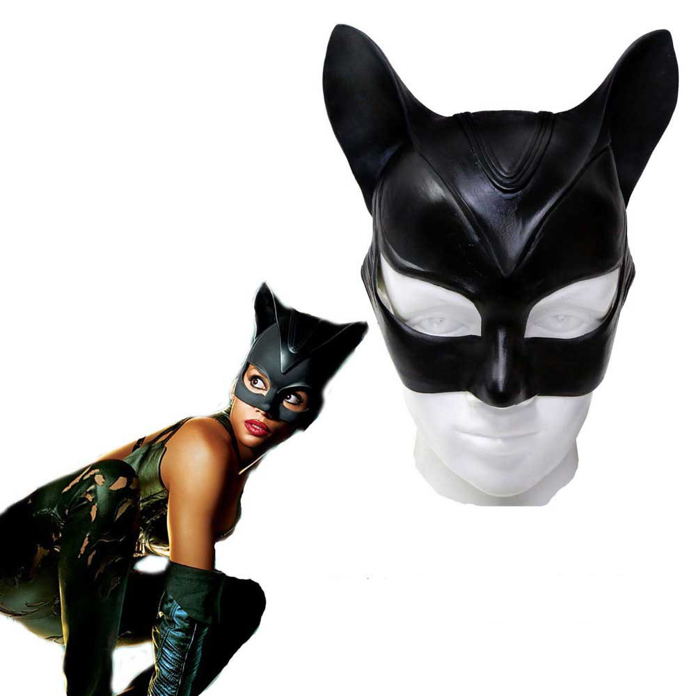 Catwoman Latex half mask for Halloween & Carnival