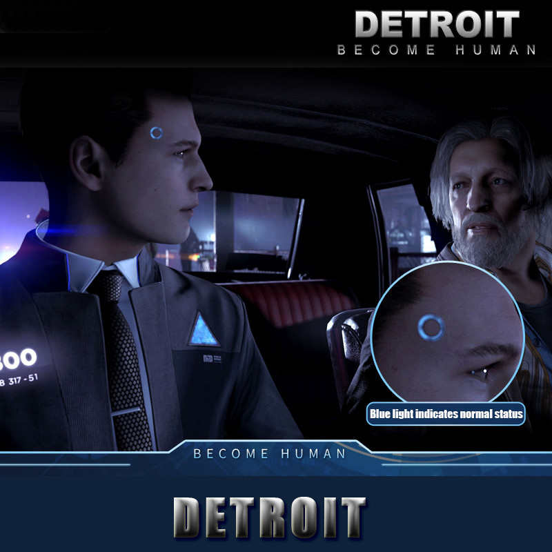 Detroit Become Human Ring Circle Head LED Props Cosplay Connor