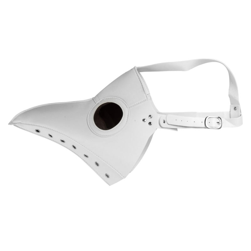 Black Death Plague Doctor Birds Long Nose Beak Faux Leather Face Mask Takerlama Cosplay
