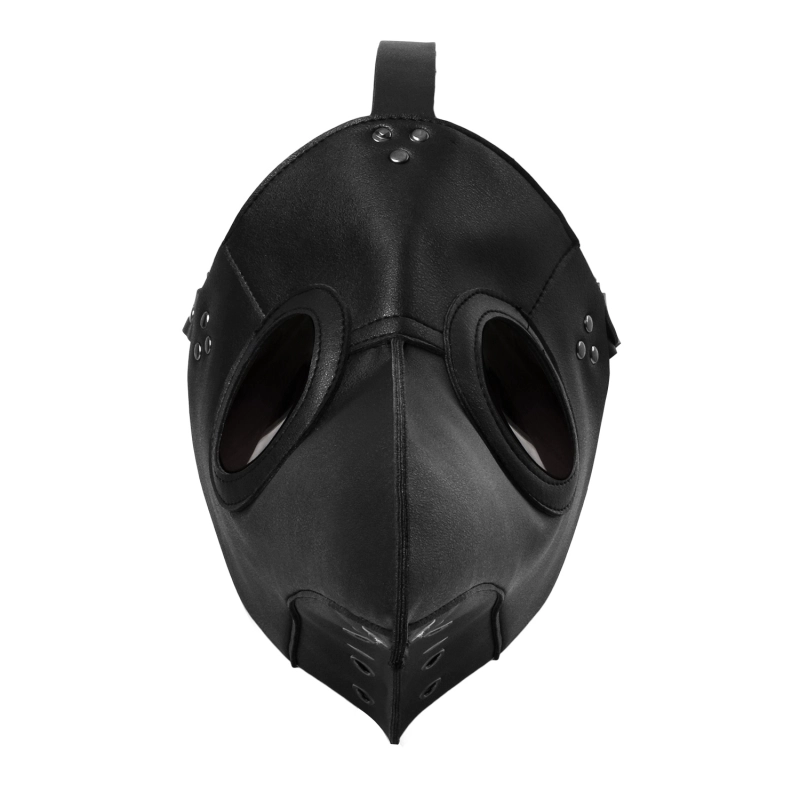 Black Death Plague Doctor Birds Long Nose Beak Faux Leather Face Mask Takerlama Cosplay