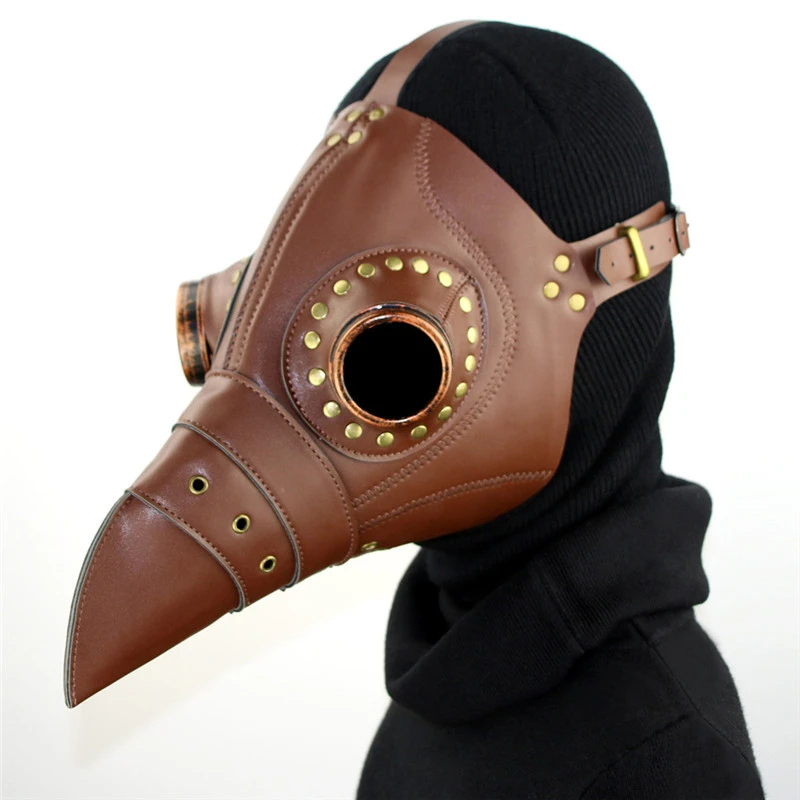 Medieval Steampunk Black Death Plague Doctor Bird Beak Mask