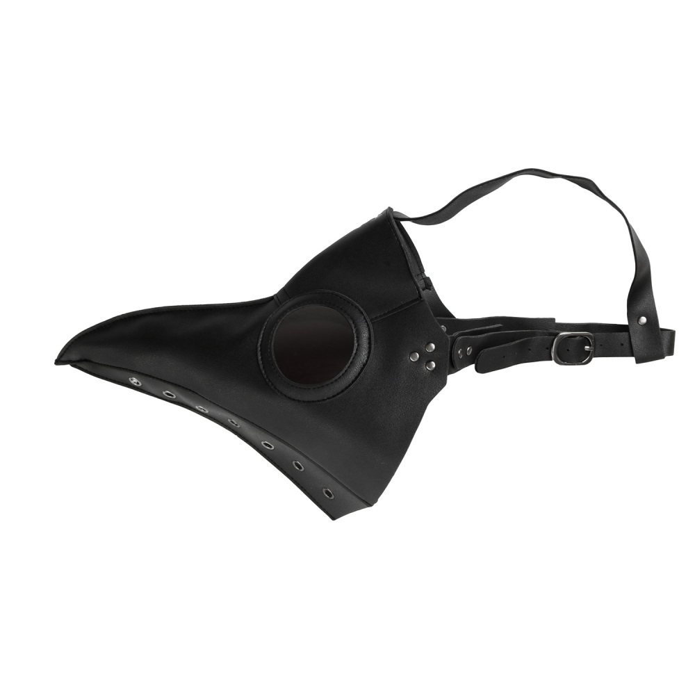 Black Death Plague Doctor Birds Long Nose Beak Faux Leather Face Mask Takerlama Cosplay