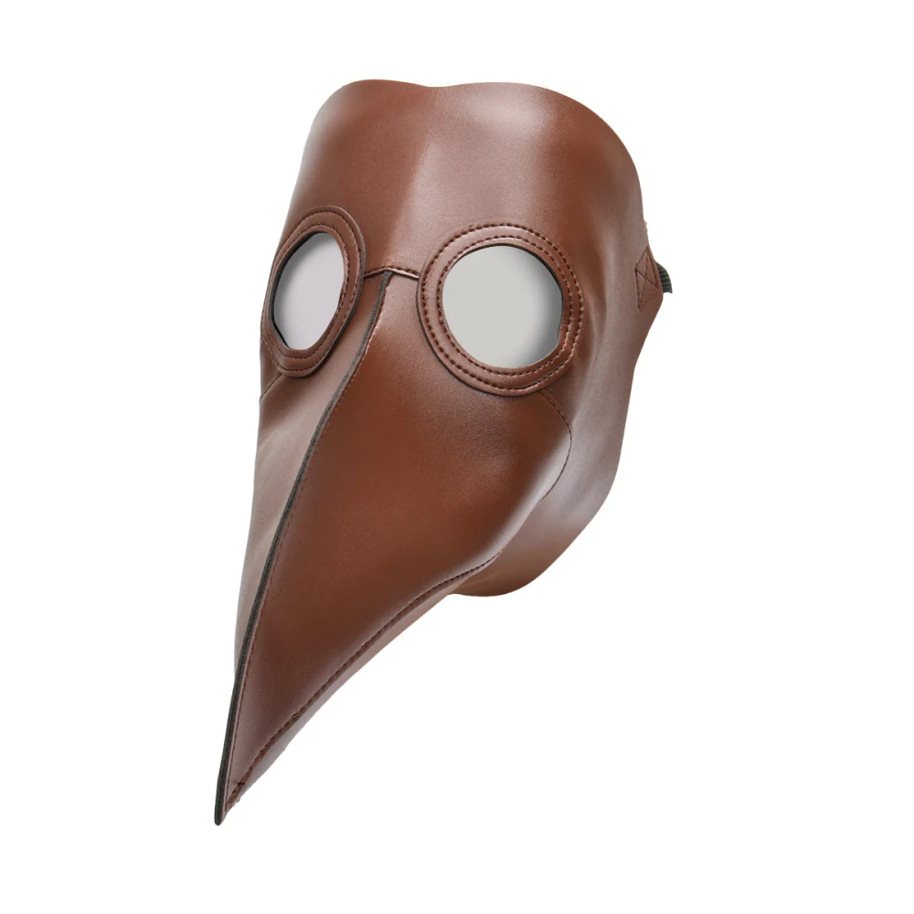 Steampunk Leather Birds Beak Mask Black Death Plague Doctor Schnabel ...