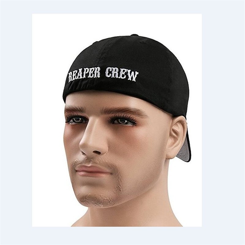 Takerlama SOA Sons of Anarchy for Reaper Crew Fitted Baseball Cap Hat Embroidered Hat Black