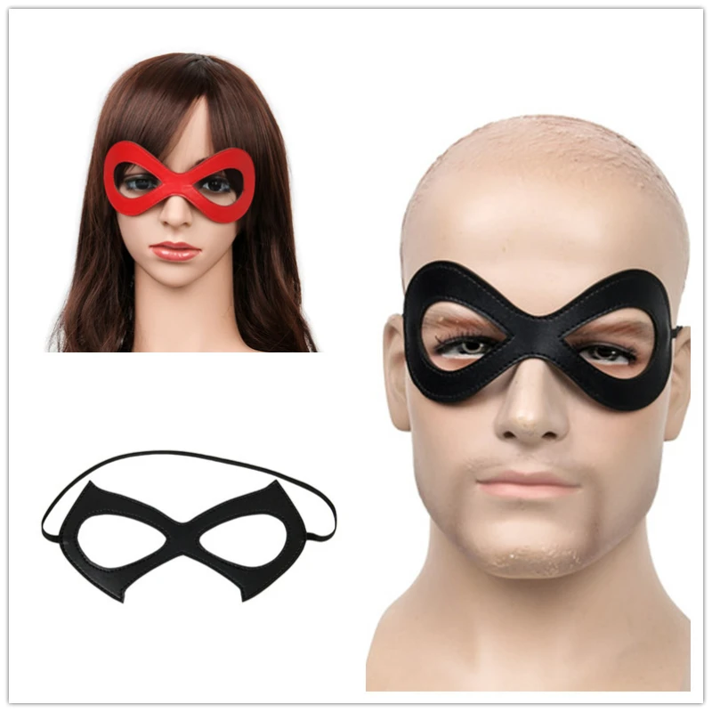 Harley Quinn Black Leather Eye Mask Great Halloween Masquerade Accessory