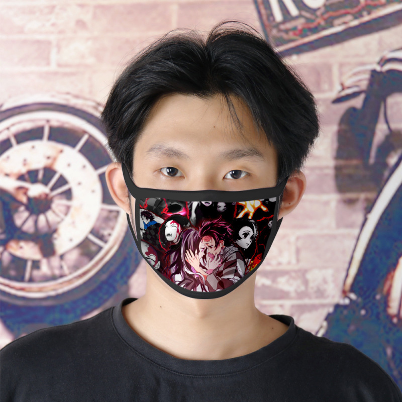 Anime Face Mask Demon Slayer Kimetsu No Yaiba Kamado Tanjirou Sabito Makomo PM2.5 Mask