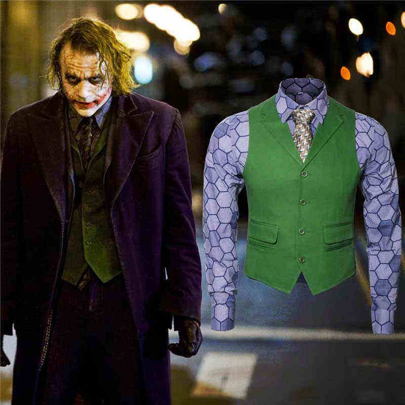Joker Costume Heath Ledger Batman Dark Knight Arthur Fleck Cosplay ...