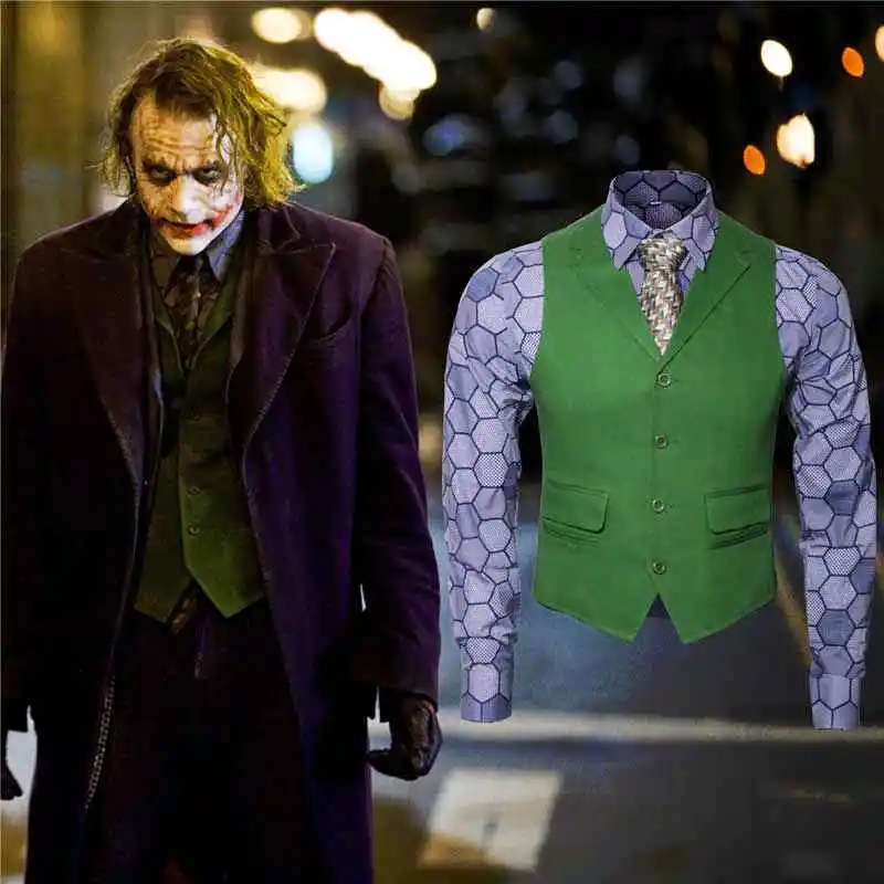 Joker Costume Heath Ledger Batman Dark Knight Arthur Fleck Cosplay Shirt (Ready To Ship) Takerlama™