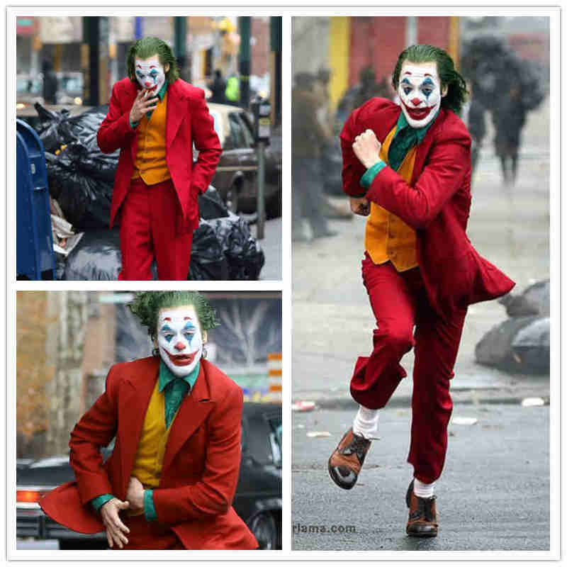 Joker Red Jacket Coat Joaquin Phoenix Arthur Fleck Cosplay Costume