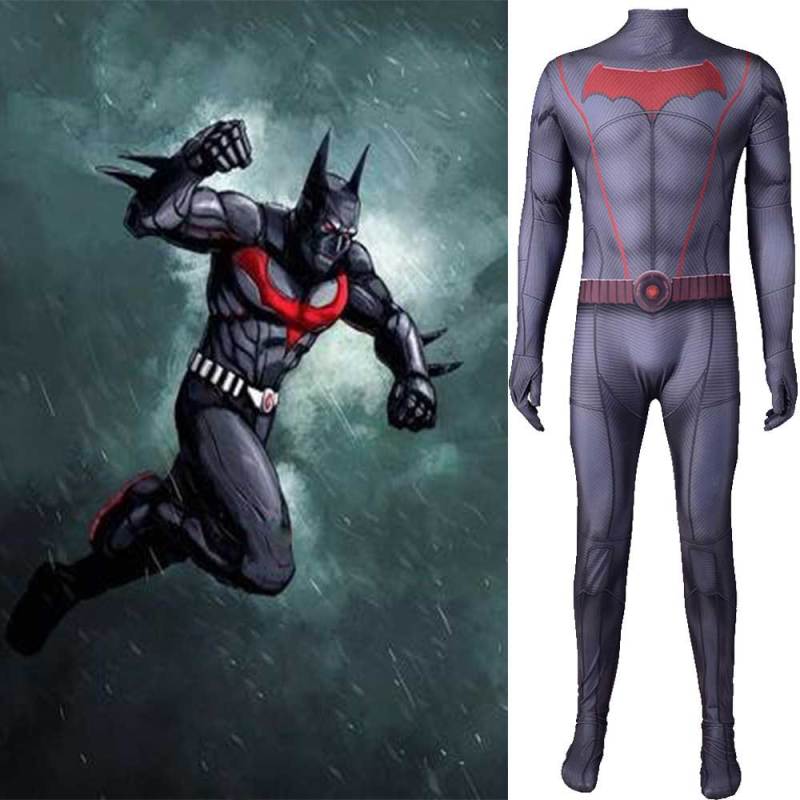 Batman Beyond Costume Earth 2 Superhero Bruce Wayne Cosplay Bodysuit