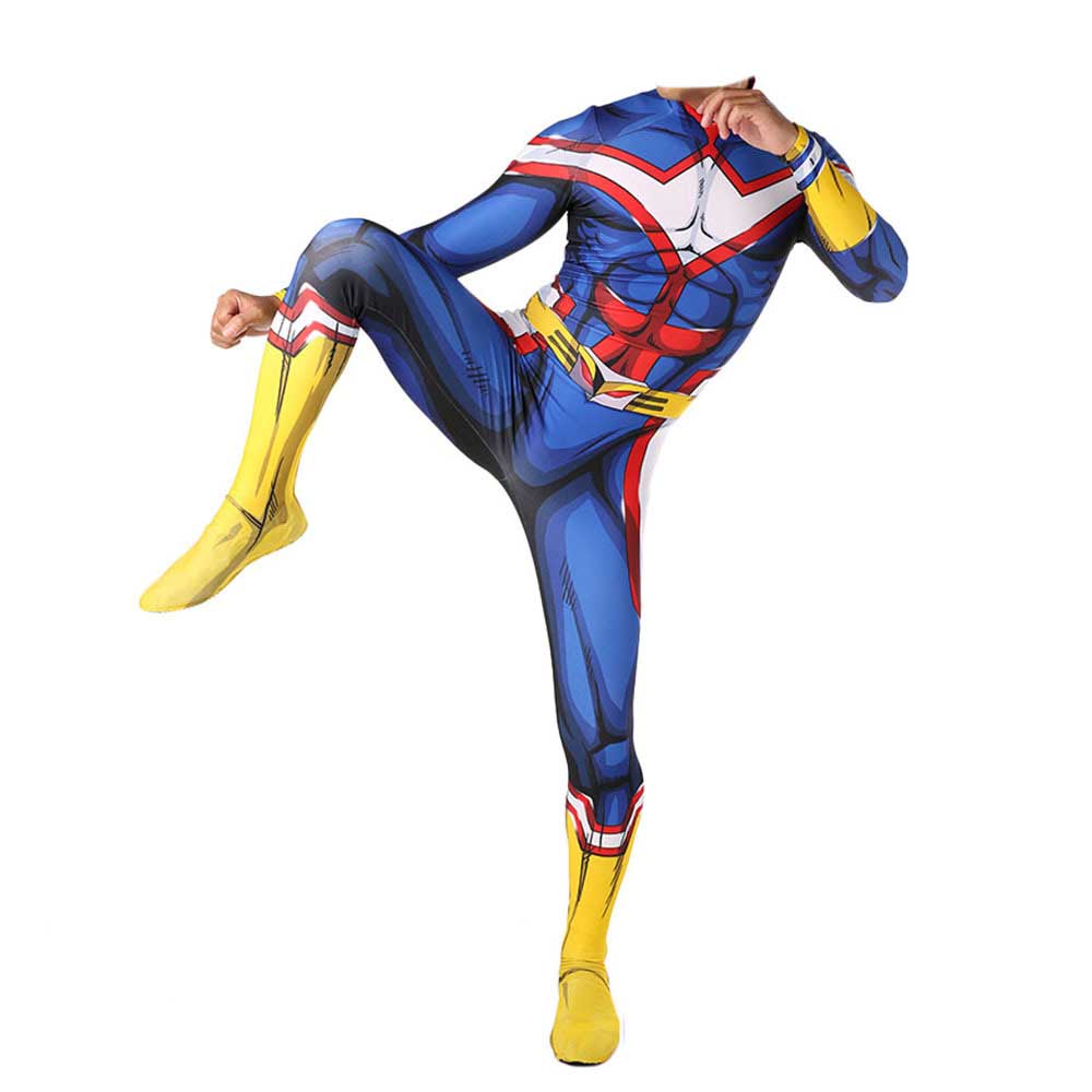 Boku No Hero / My Hero Academia All Might Cosplay Costumes Jumpsuit Zentai Bodysuit