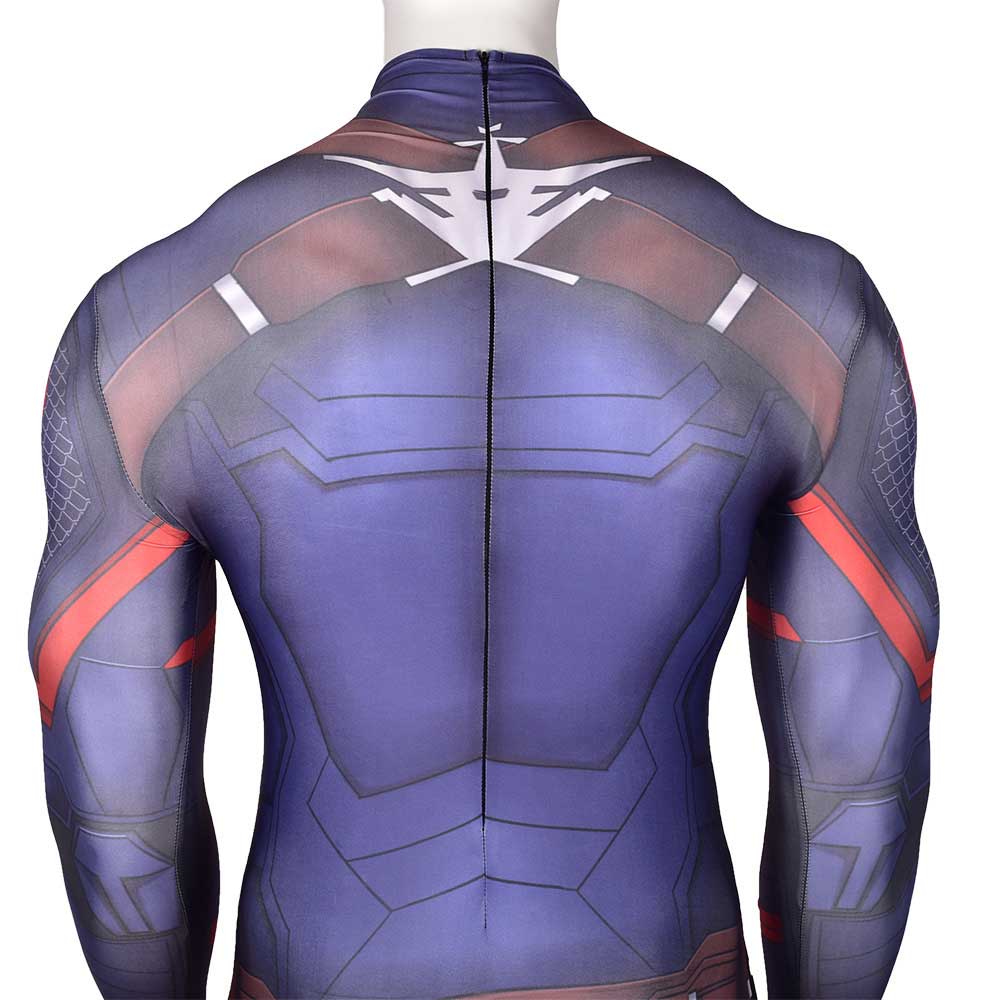 Marvel Avengers: Endgame Steven Rogers Captain America Cosplay Costume Zentai Suit