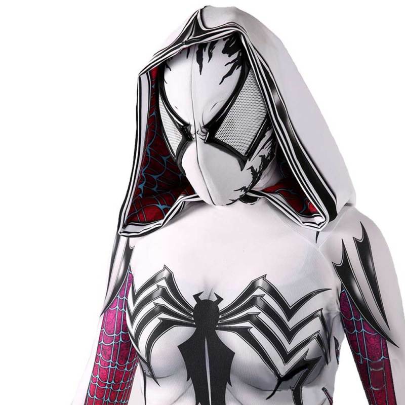 Anti-Gwenom Cosplay Costume Gwen Stacy Venom Zentai Suit Kids Adults