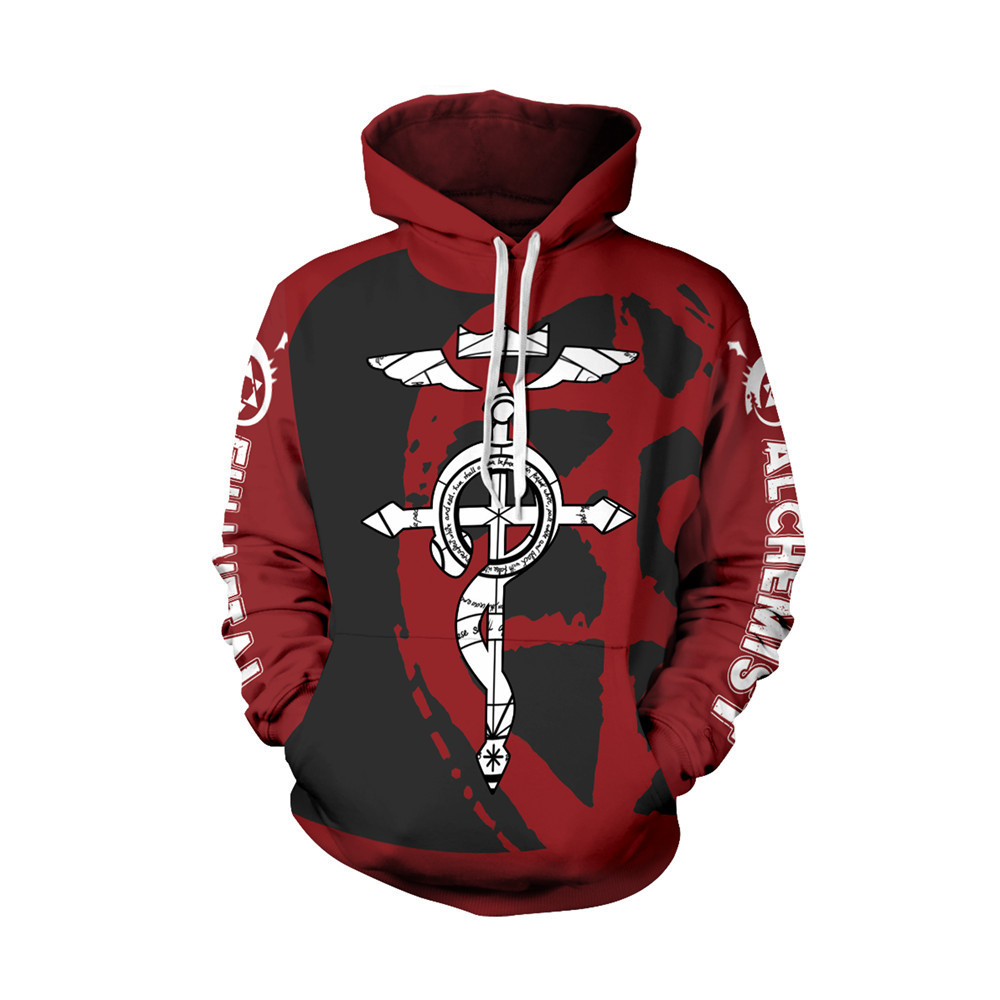 Anime Fullmetal Alchemist Edward Elric Cosplay Pullover Hoodie