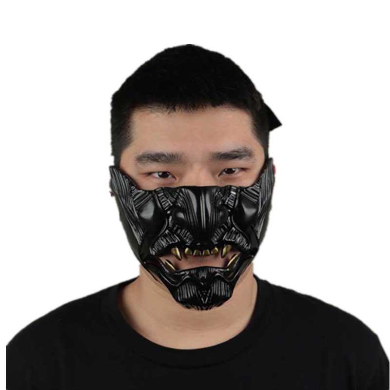 Game Ghost of Tsushima Sakai Half Face Mask Samurai Cosplay