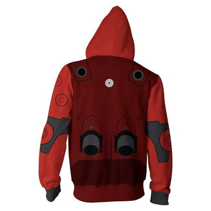 Anime Mobile Suit Gundam Men Zip Up Hoodies With Pocket  MS-06S ZAKU II -Takerlama