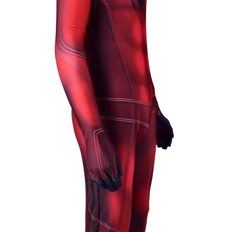Scarlet Spider Costume Kaine Parker Halloween Cosplay Hooded Jumpsuit