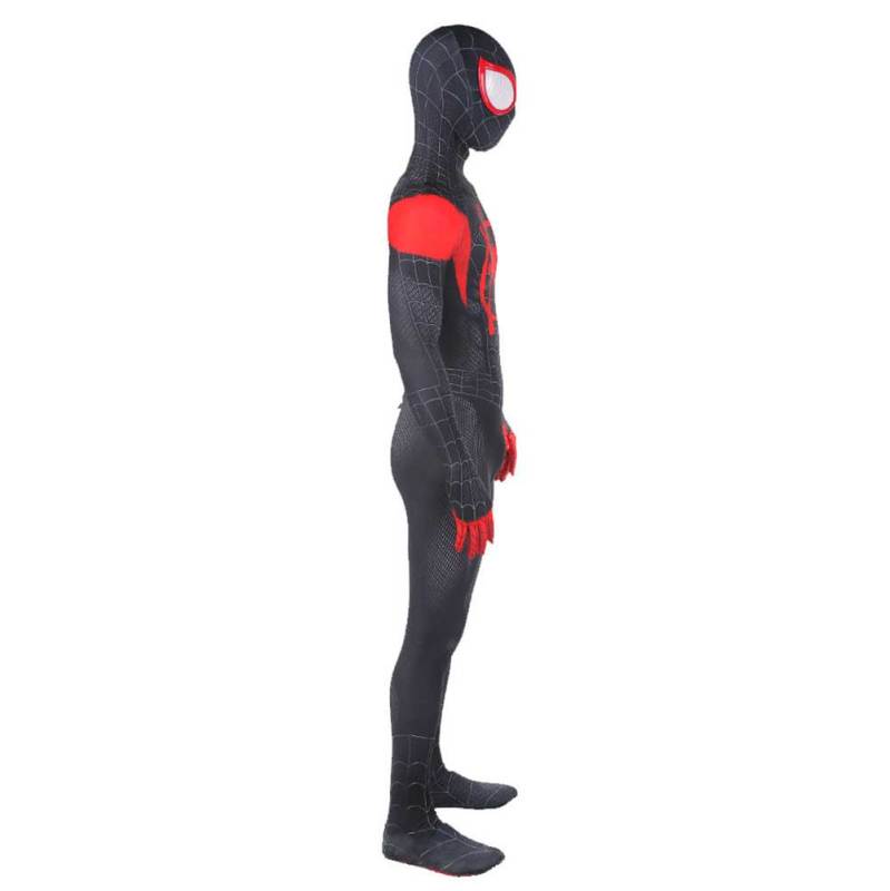 Black Spiderman Miles Morales Halloween Cosplay Costume Adults Kids