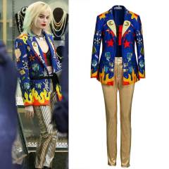 Birds of Prey Harley Quinn Cosplay Set Blazer Shirt Trousers for Women Female Joker Takerlama