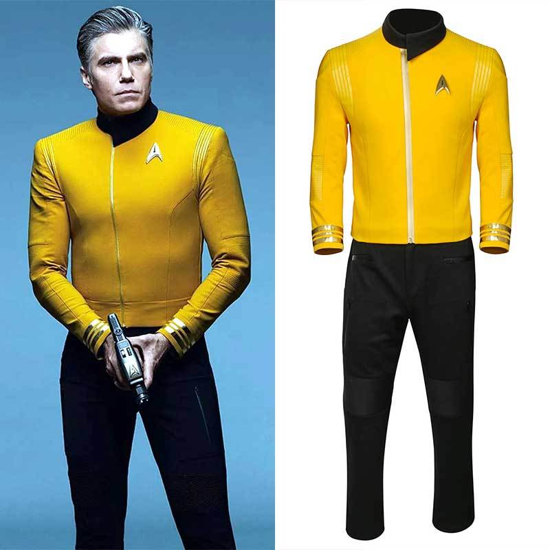 Adult Captain Christopher Pike Cosplay Uniform Star Trek Discovery Costume Takerlama