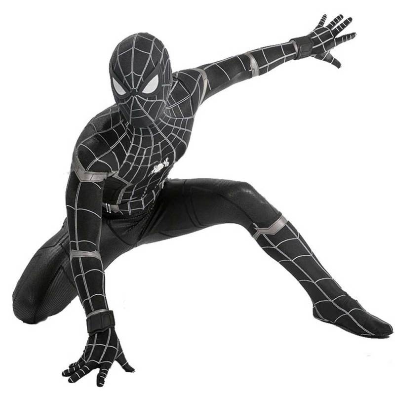 Black Spider-Man Homecoming Superhero Suit Adult Kids