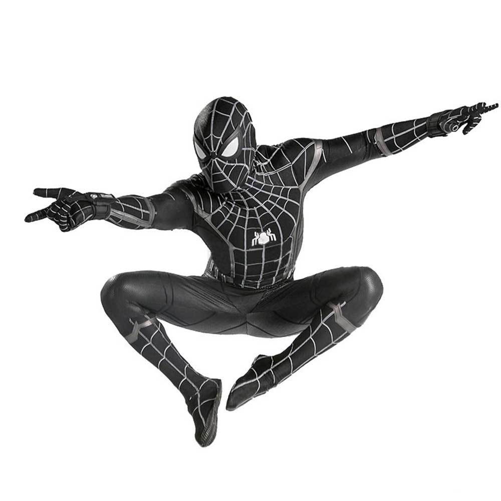 Black Spider-Man Homecoming Superhero Suit Adult Kids
