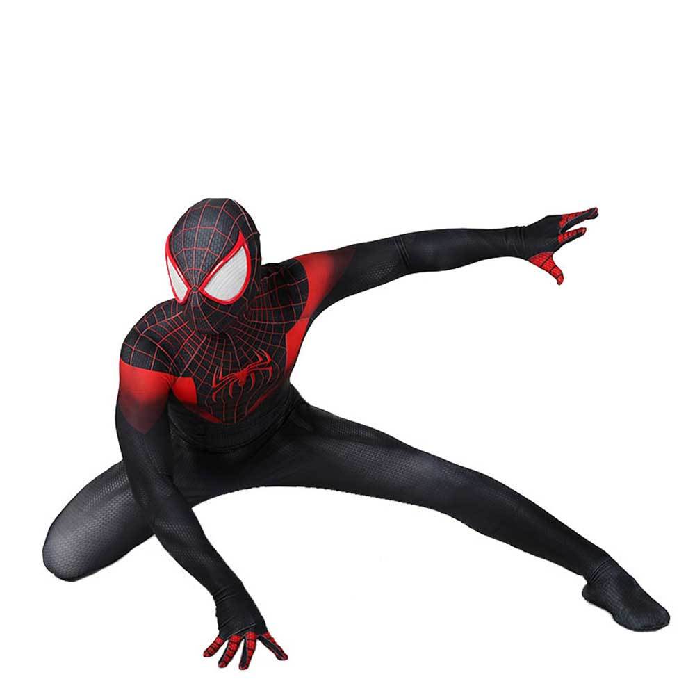 Miles Morales Costume Black Spiderman Cosplay Suit