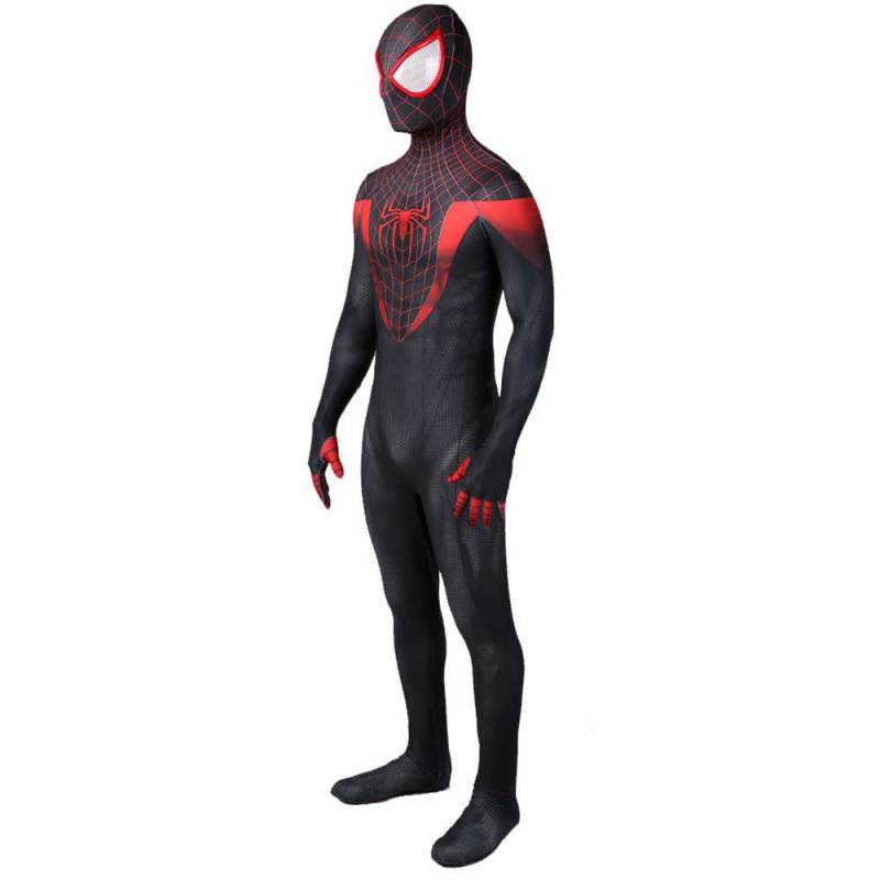 Miles Morales Costume Black Spiderman Cosplay Suit