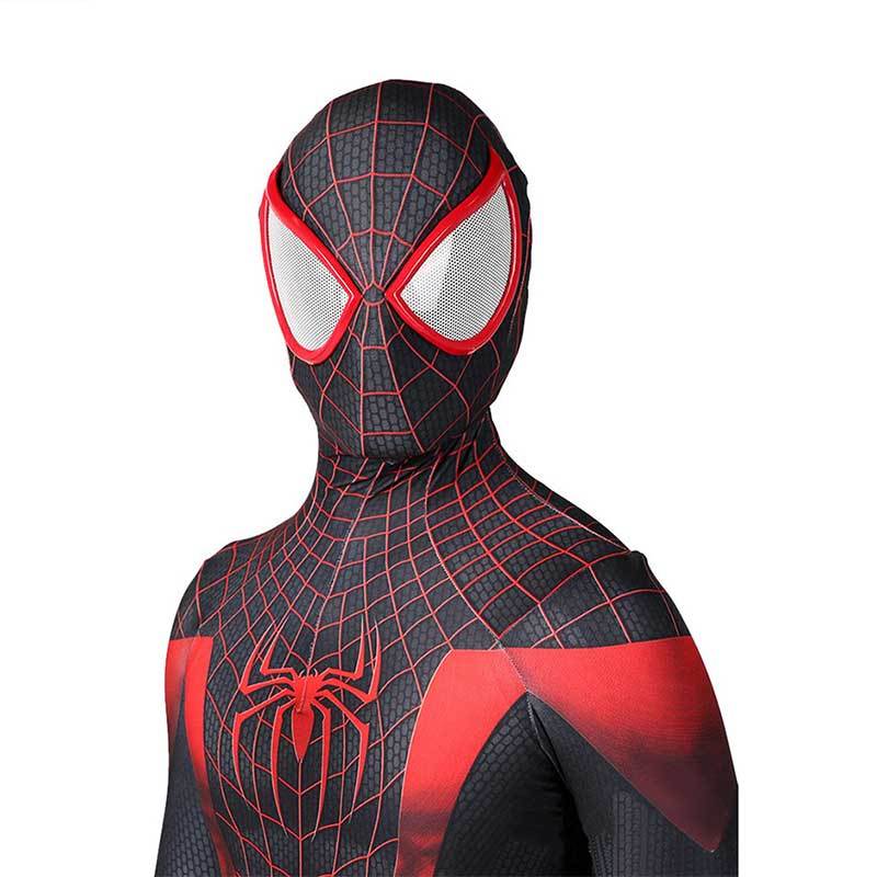 Miles Morales Costume Black Spiderman Cosplay Suit