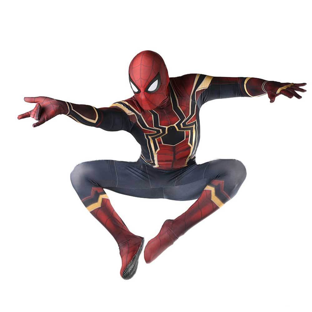 Iron Spider Suit Adult Spiderman Cosplay Costume Mask Avengers Infinity War
