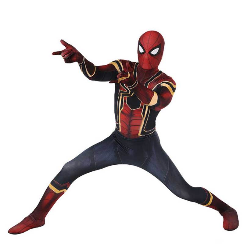 Iron Spider Suit Adult Spiderman Cosplay Costume Mask Avengers Infinity War