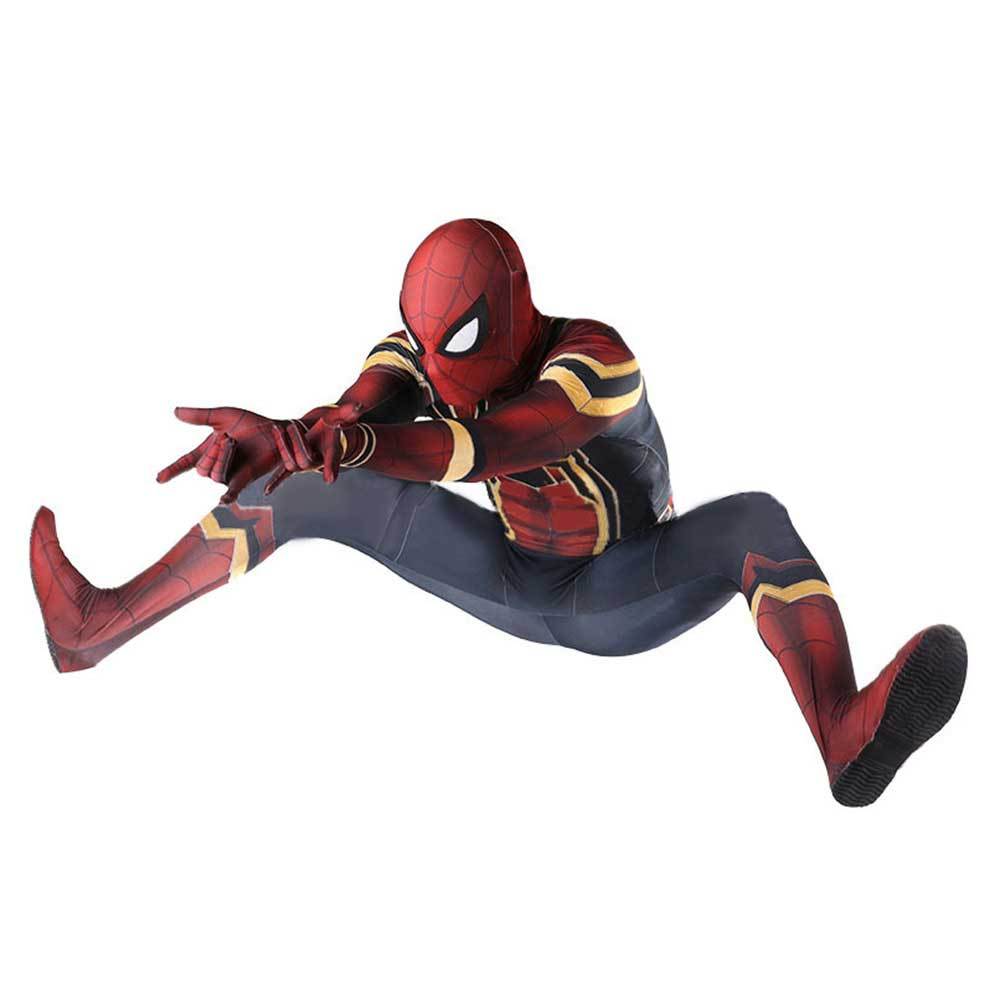 Iron Spider Suit Adult Spiderman Cosplay Costume Mask Avengers Infinity War