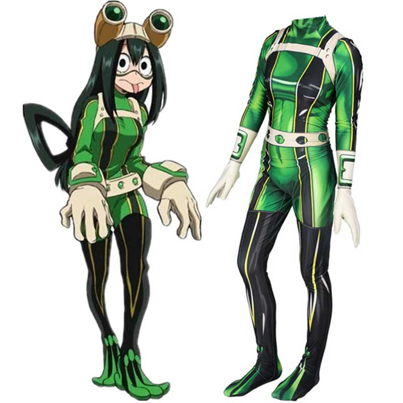 My Hero Academia Boku No Hero Akademia Tsuyu Asui Battle Suit Cosplay Costume-Takerlama