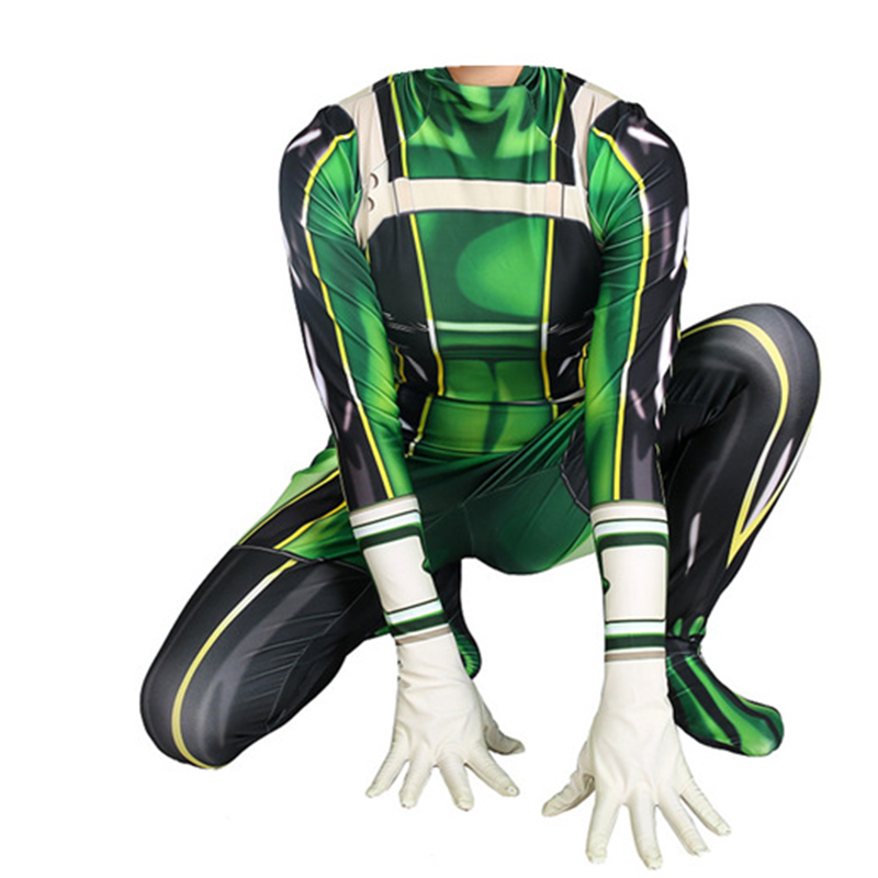 My Hero Academia Boku No Hero Akademia Tsuyu Asui Battle Suit Cosplay Costume-Takerlama