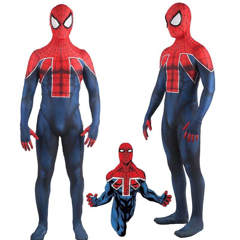 Spider-UK Spiderman Halloween Cosplay Costume